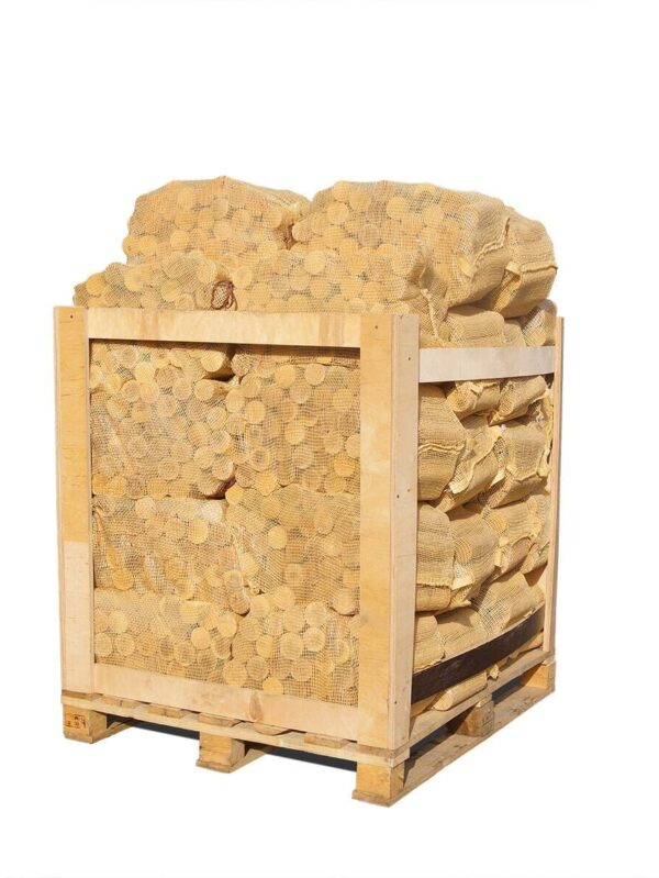 Rundholz Birke im Sack