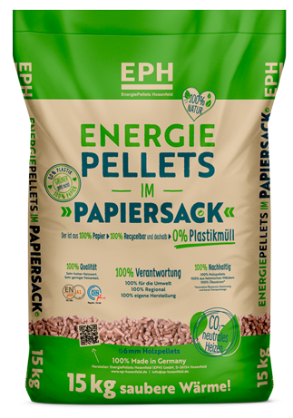 Holzpellets in Papier, 975 kg