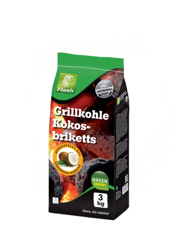 Grillkohle Kokosbrikett 3 kg